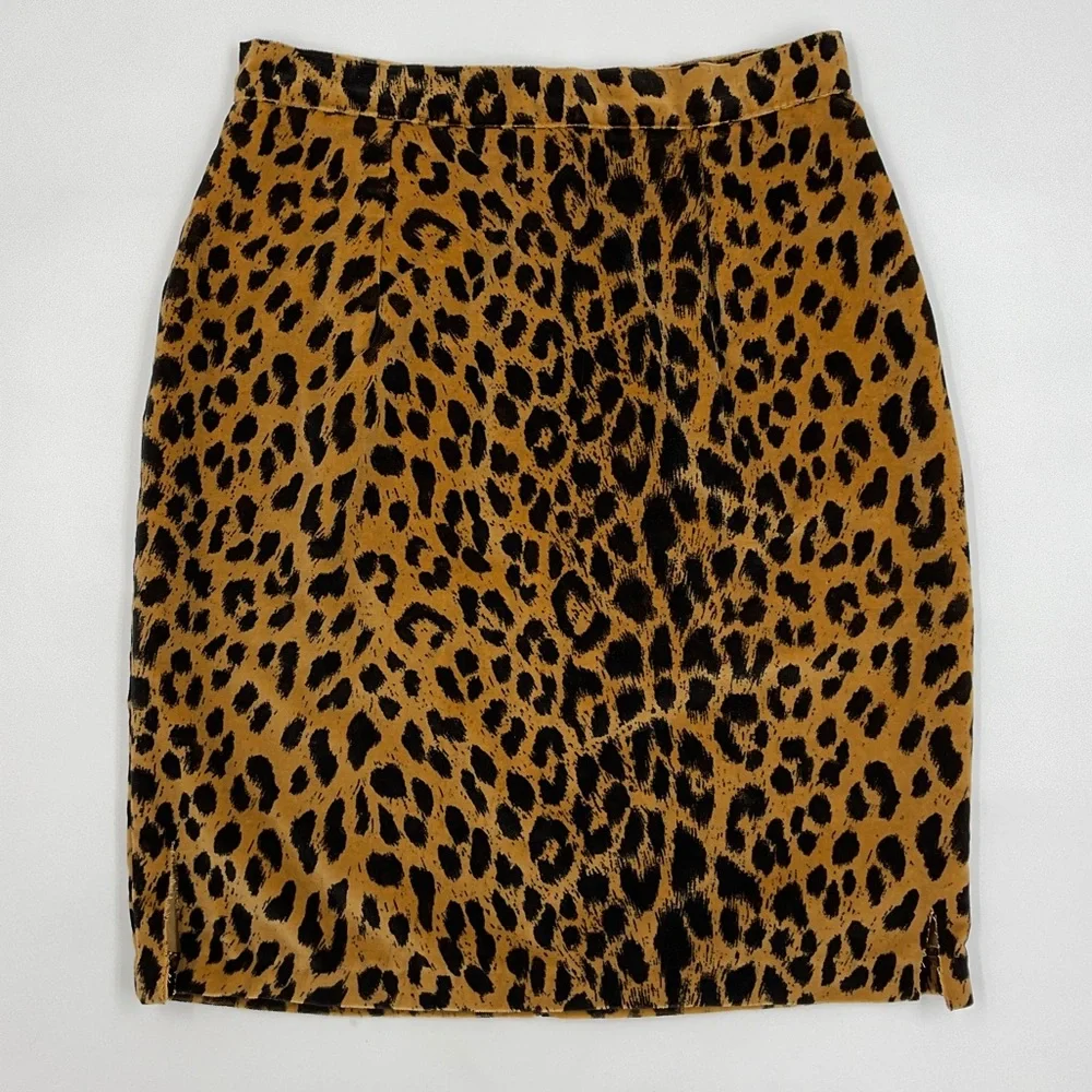 Tripp NYC RARE Vintage 80’s Punk Leopard Print Faux Fur Mini Skirt Small Altered